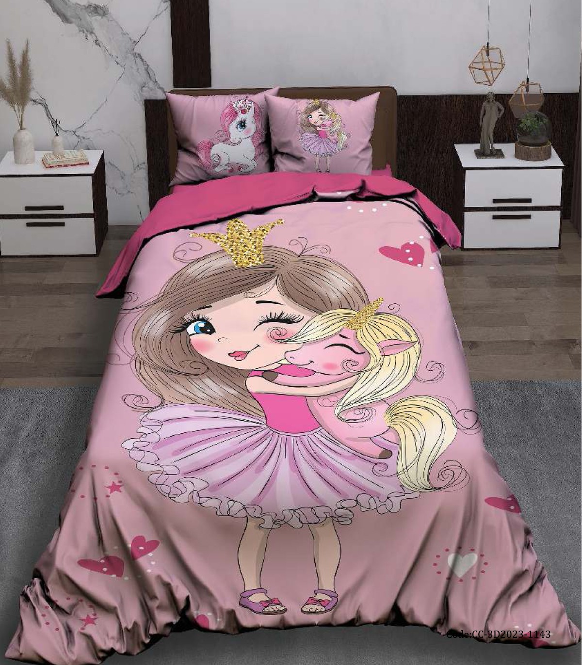 سرویس روتختی  کودک دخترانه مدل پرنسس کوچولو