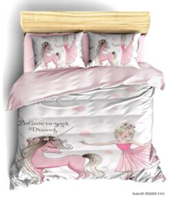 روتختی  بچه گانه دخترانه طرح اسب شاخ دار و پرسنس