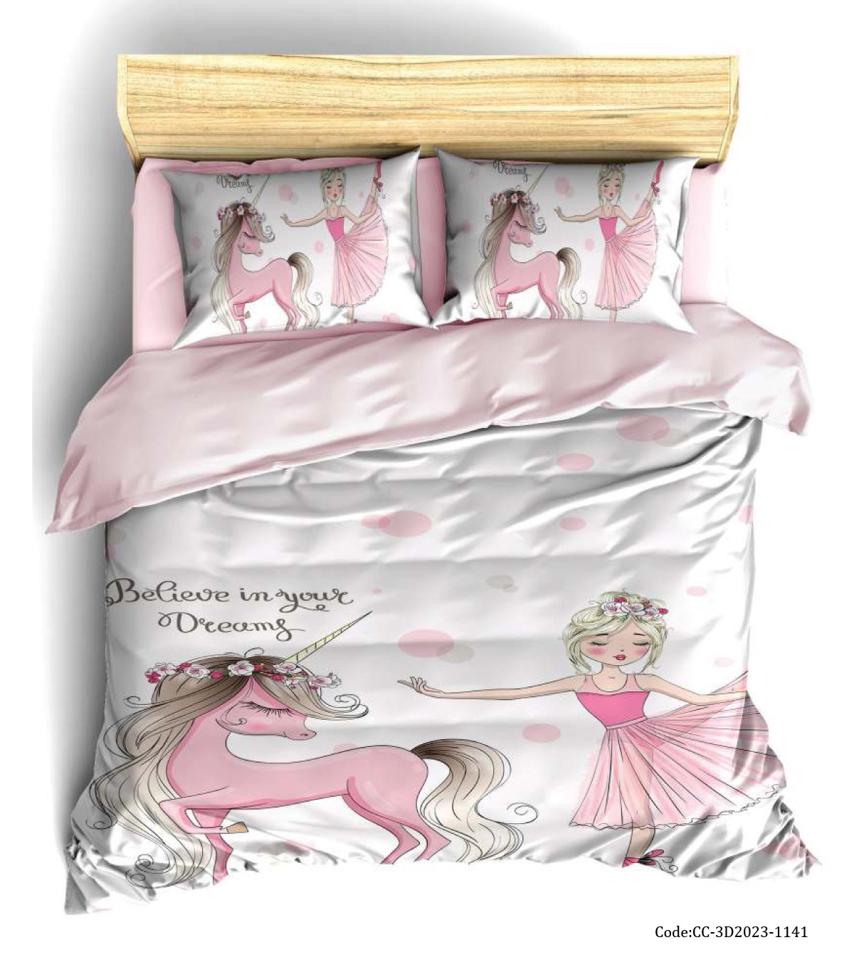 روتختی  بچه گانه دخترانه طرح اسب شاخ دار و پرسنس