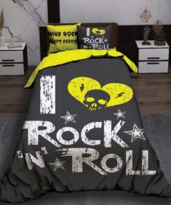 روتختی پسرانه نوجوان طوسی زرد مدل Rock & Roll