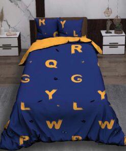 روتختی پسرانه نوجوان زرد آبی طرح حروف انگلیسی