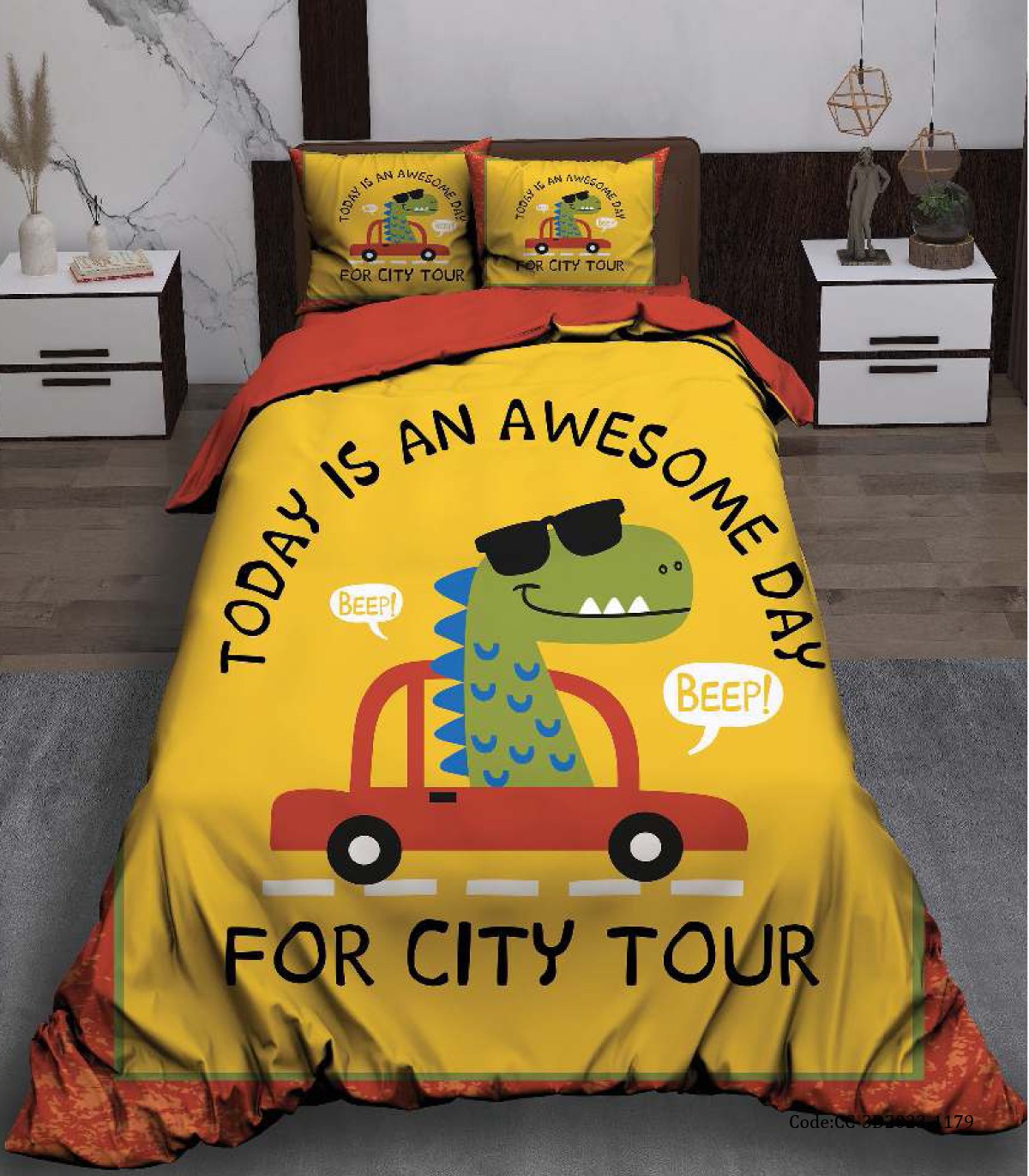 روتختی کودک پسرانه طرح دایناسور مدل City Tour