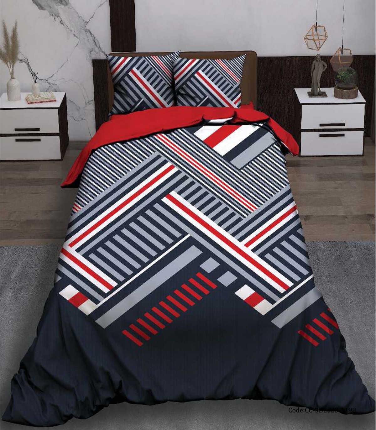 روتختی پسرانه طرح طوسی قرمز مدل Complex