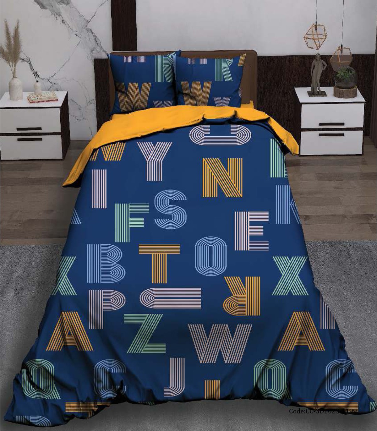 روتختی پسرانه طرح حروف انگلیسی مدل Alphabet