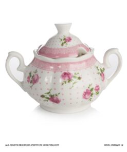 قندان و شکرریز چینی مدل فلورا