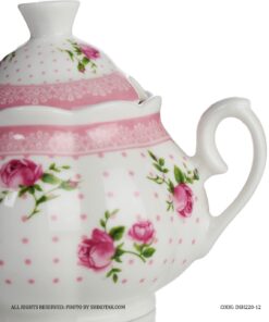 قندان و شکرریز چینی مدل فلورا