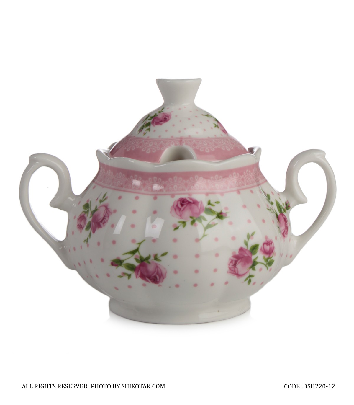 قندان و شکرریز چینی مدل فلورا