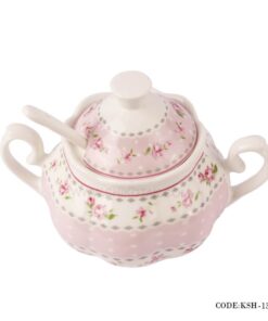 قندان چینی مدل آنجلا صورتی