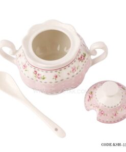 قندان چینی مدل آنجلا صورتی