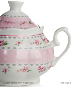 قندان چینی مدل آنجلا صورتی