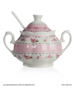 قندان چینی مدل آنجلا صورتی