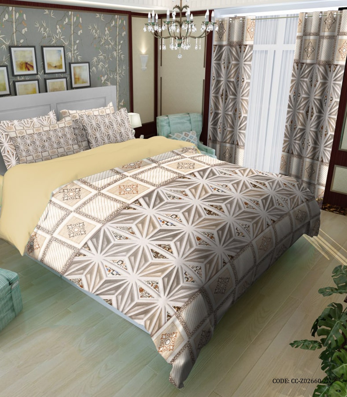 سرویس روتختی کرم نسکافه ای مدل هیراد