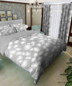 سرویس روتختی ساده طوسی سفید طرح حباب