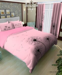 سرویس روتختی شیک و ساده صورتی طرح قاصدک