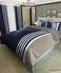 ست روتختی اسپرت ساده سورمه ای خاکی مدل Stripes