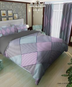 سرویس روتختی  ساده طرح چهارخونه راه راه  مدل آریوان