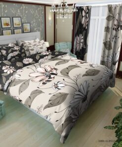 ست لحاف روتختی دو نفره طرح گل مدل بارمان