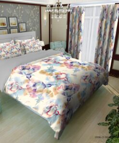 سرویس روتختی عروس طرح گل آبرنگی مدل آوات