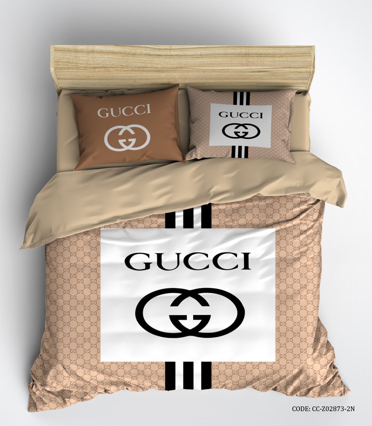 سرویس روتختی دو نفره کرم سفید طرح کوکو شنل