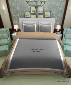 ست روتختی دونفره ساده اسپرت طوسی نسکافه ای طرح Deramatic House