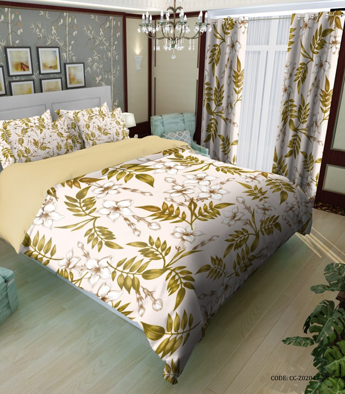 سرویس روتختی عروس طرح برگ مدل صحرا