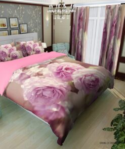 سرویس روتختی عروس طرح گل محمدی