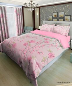 سرویس روتختی عروس رنگ صورتی طرح جوانه