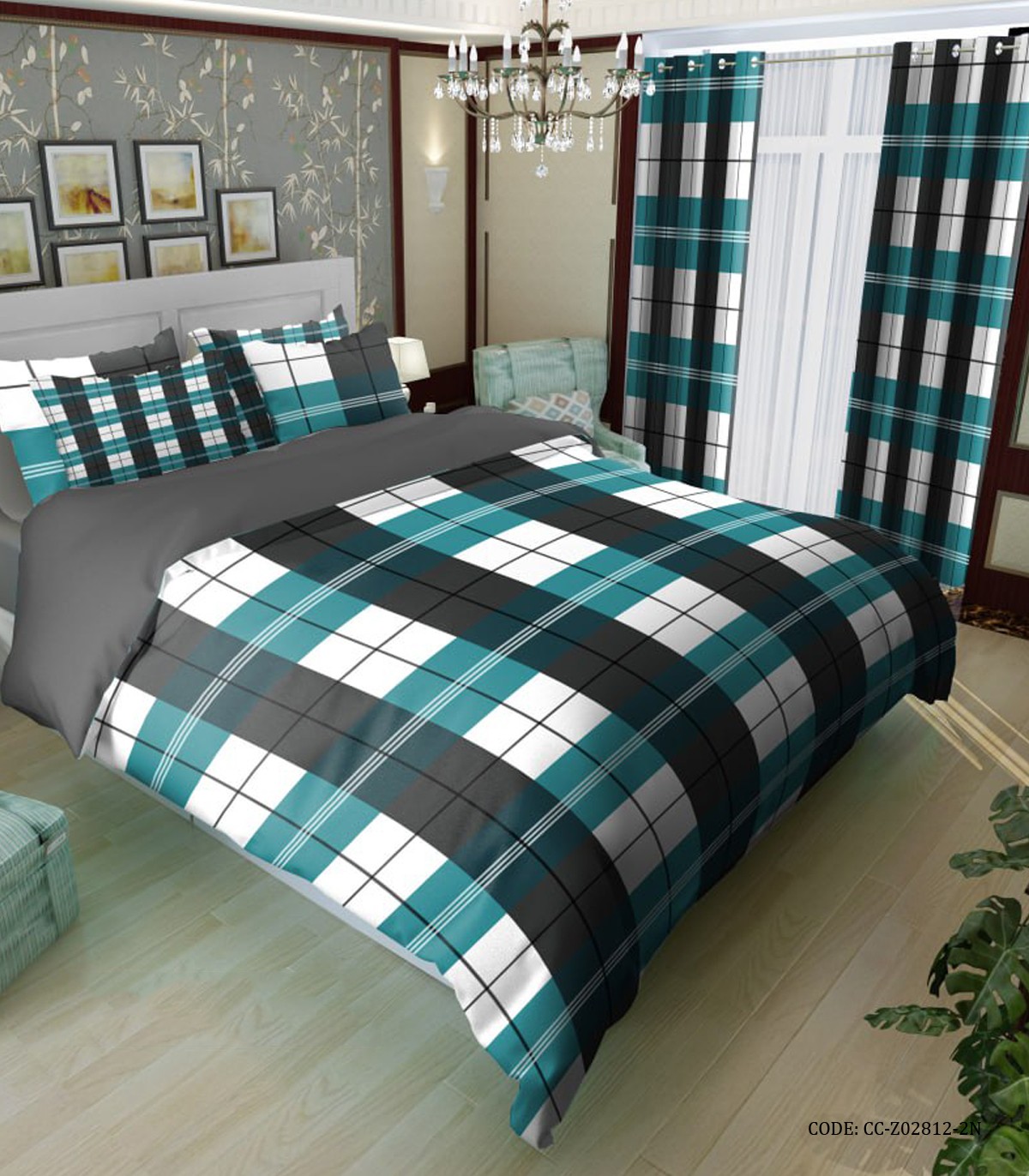 سرویس روتختی اسپرت طرح چهارخونه مدل آویز