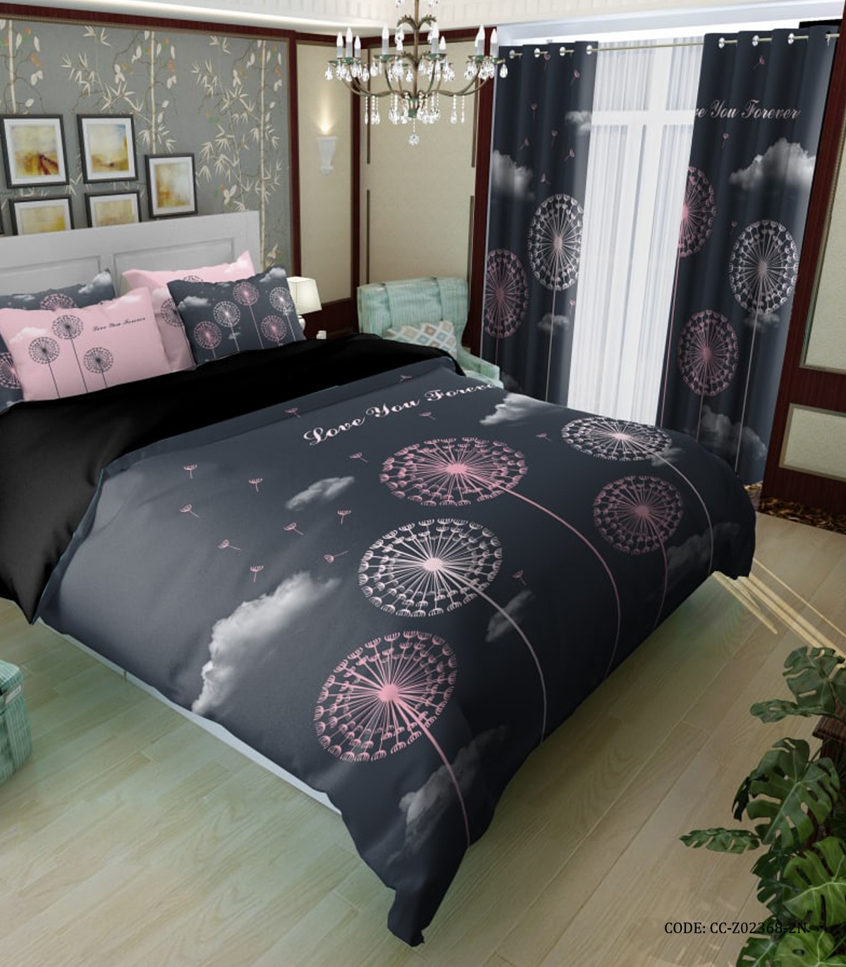 سرویس لحاف روتختی دو نفره و یک نفره طرح قاصدک مدل آیدن