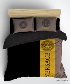 سرویس روتختی اسپرت مشکی خردلی مدل VERSACE