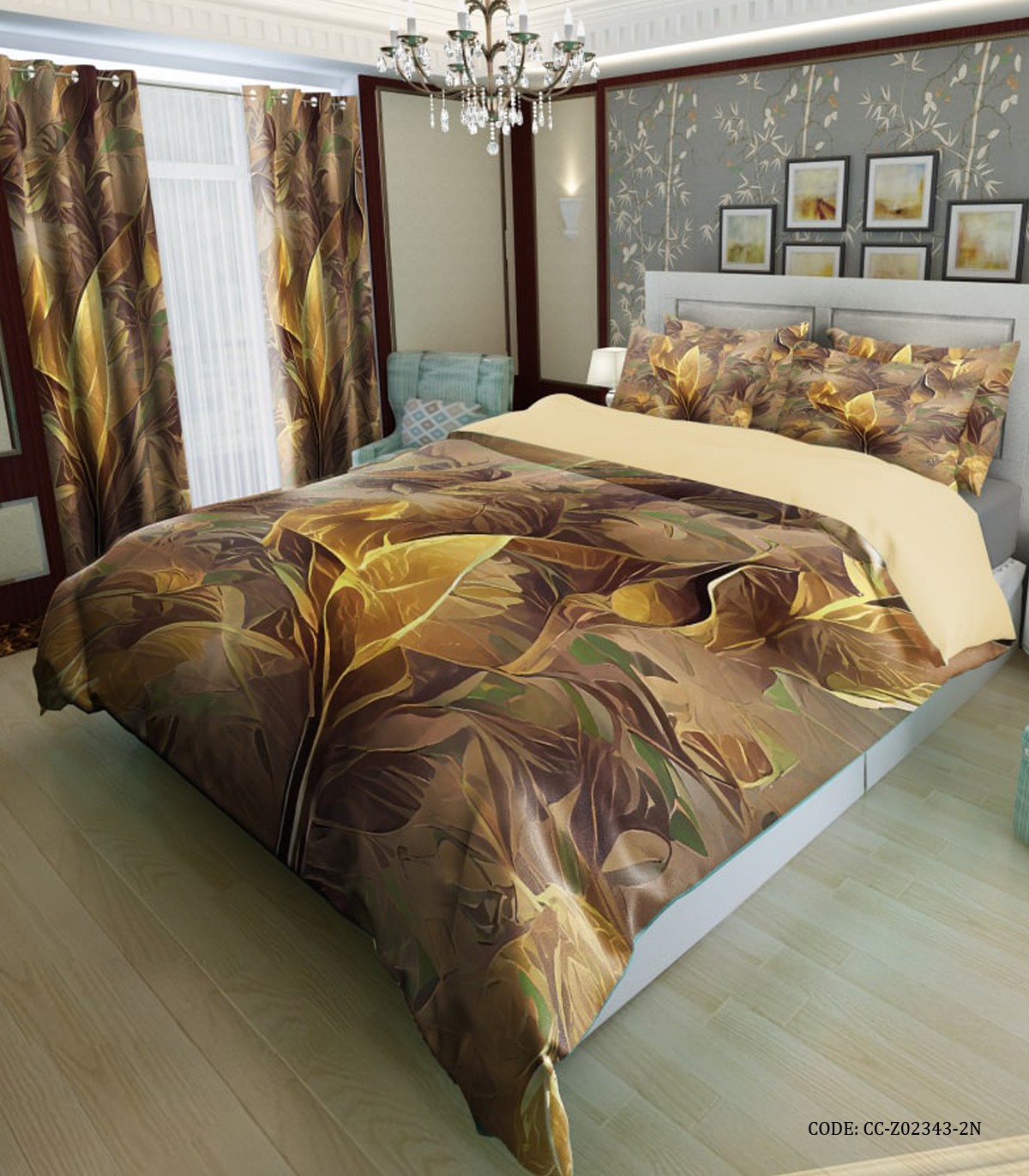 روتختی  سه بعدی یک نفره و دو نفره طرح پاییز