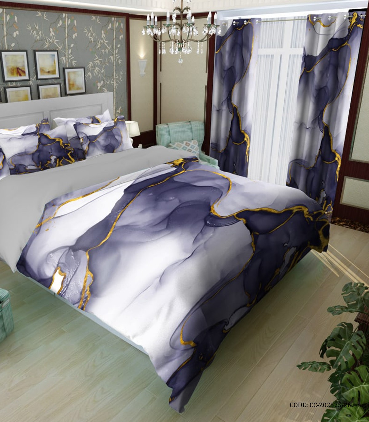 روتختی دونفره و یک نفره طرح مرمریت بنفش