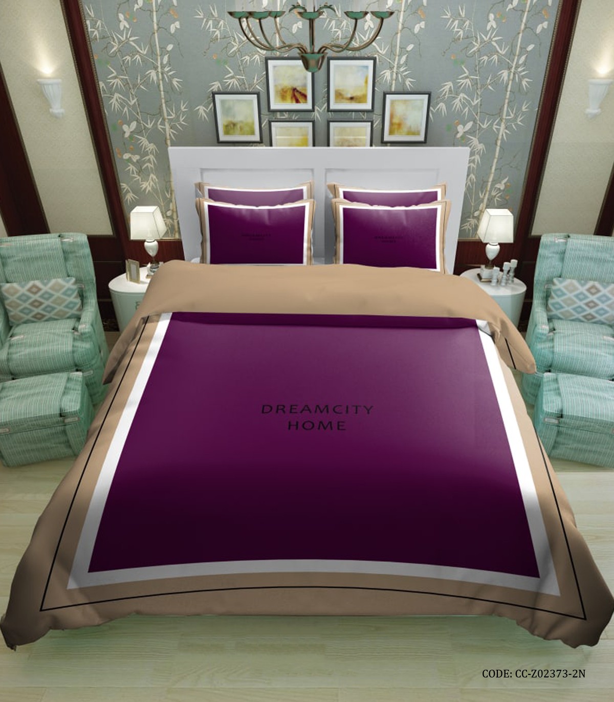 سرویس روتختی اسپرت ارغوانی طرح DERAMATIC HOME