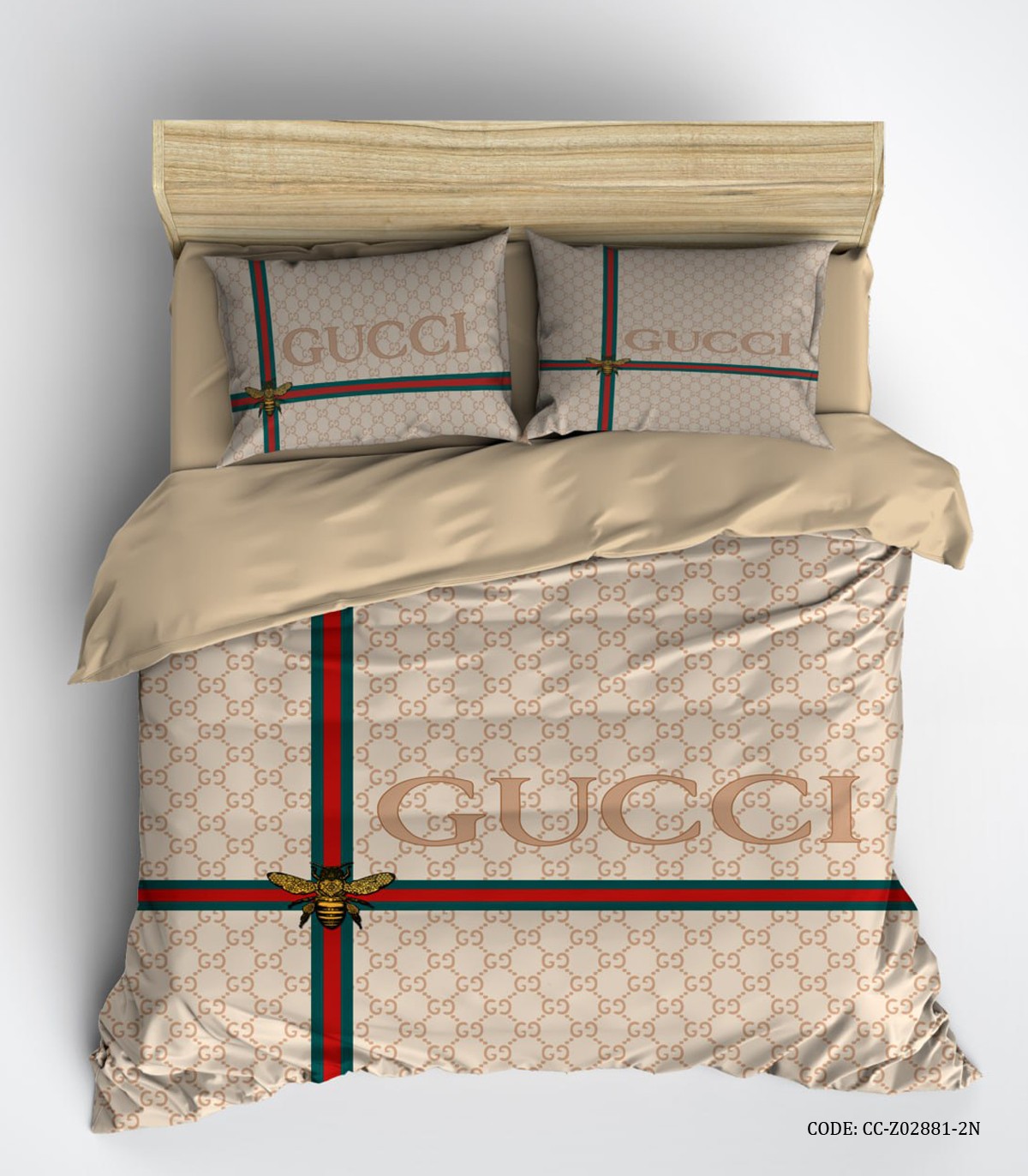 روتختی  اسپرت دخترانه زمینه کرم طرح گوچی