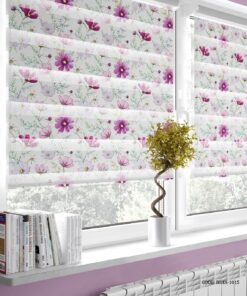 پرده زبرا طرح گل ریزان مدل 1015