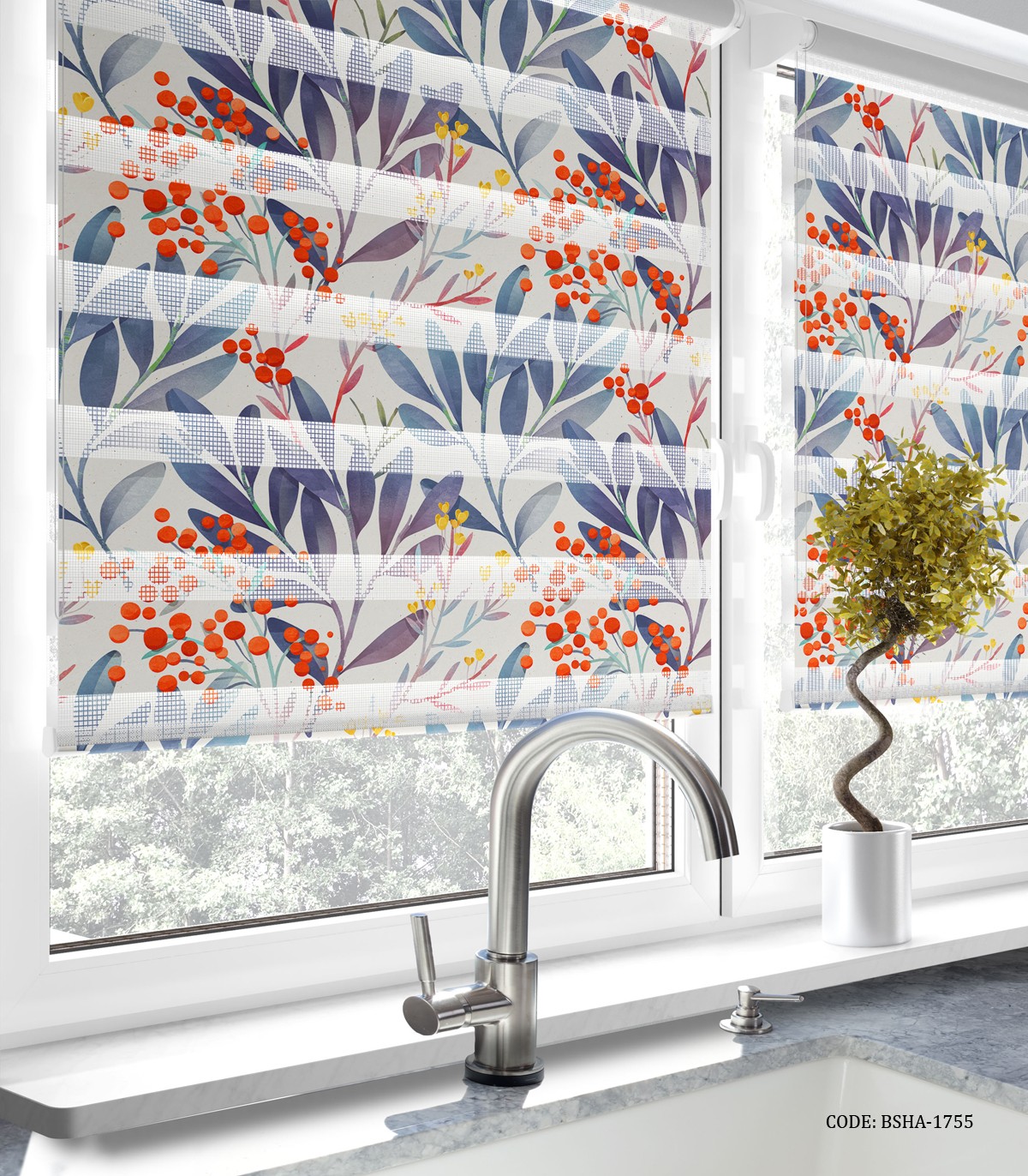 پرده زبرا آشپزخانه طرح پیر کانترا