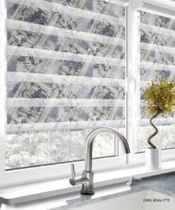 پرده زبرا آشپزخانه طرح پتینه طوسی