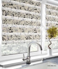 پرده زبرا آشپزخانه طرح شاخه های نارون