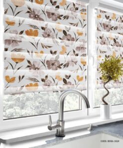 پرده زبرا آشپزخانه طرح گل لاله