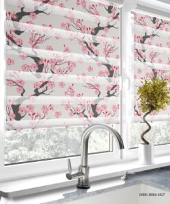 پرده زبرا آشپزخانه طرح شکوفه های بهاری