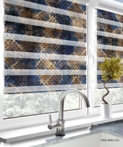 پرده زبرا آشپزخانه طرح پوست ماری مدل ماهور