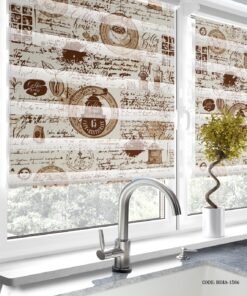 پرده زبرا آشپزخانه طرح Coffee