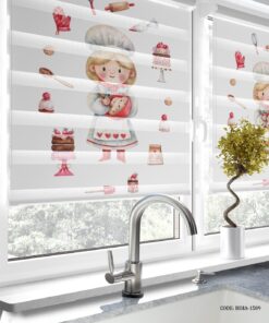 پرده زبرا آشپزخانه طرح سرآشپز