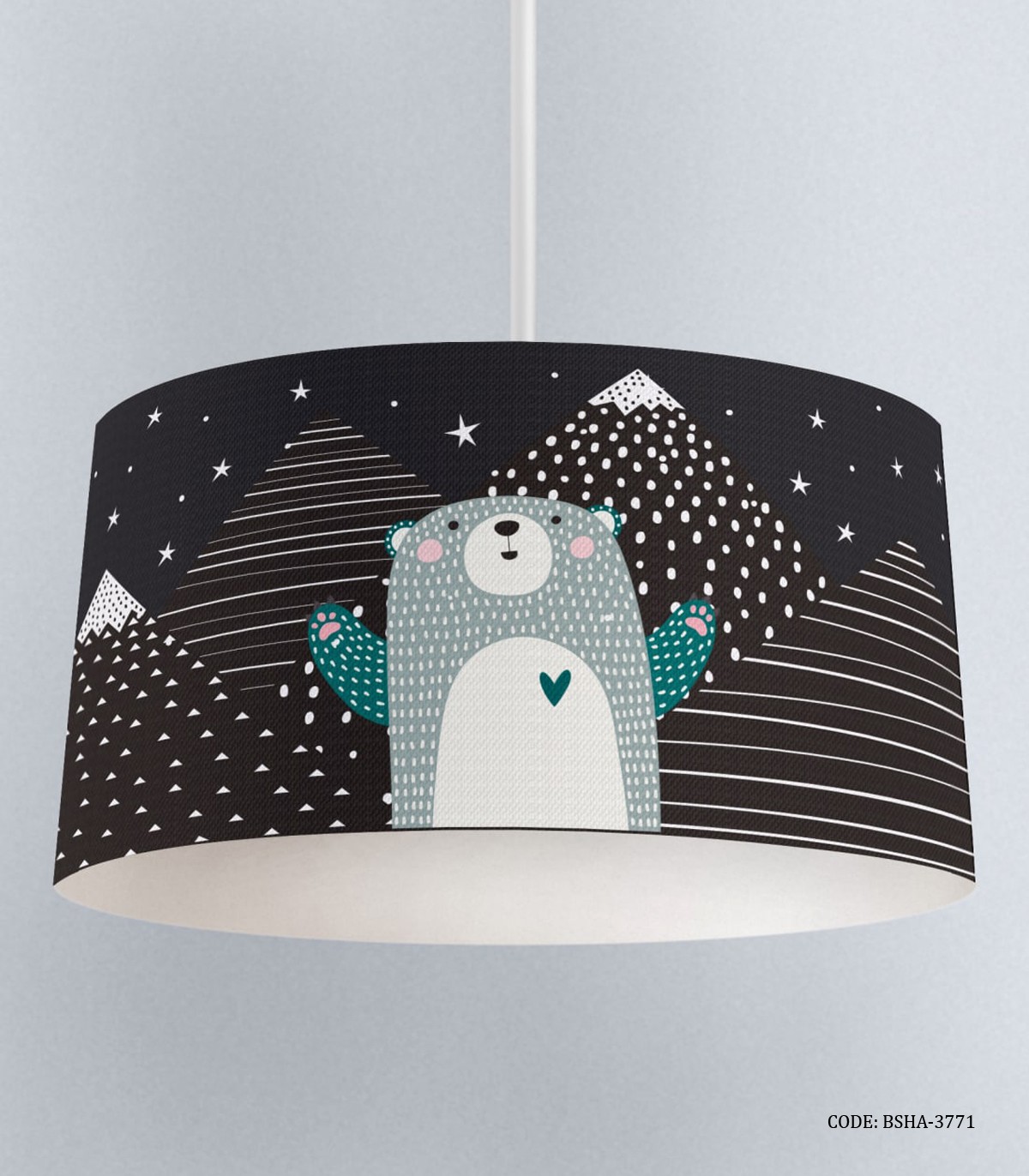 لوستر اتاق کودک پسرانه طرح خرس قطبی