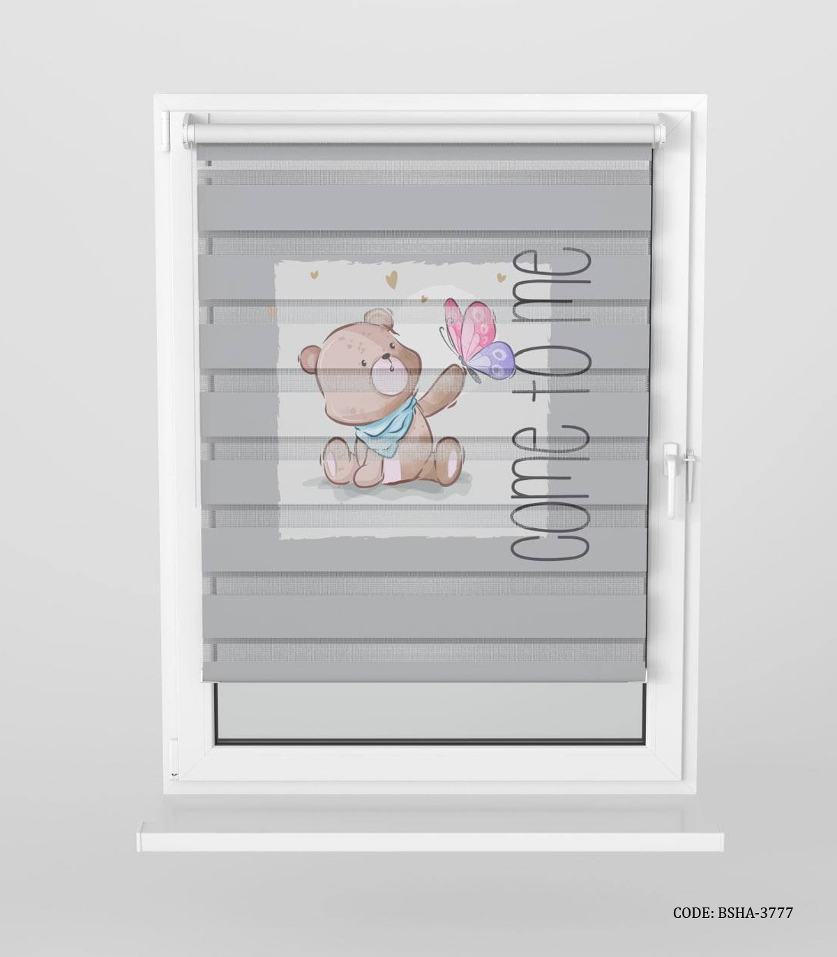 پرده زبرا اتاق کودک پسرانه طرح خرس مدل Come to me