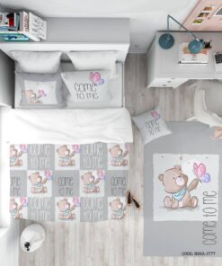 روتختی کودک پسرانه 4 تکه طرح خرس مدل Come to me