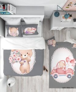 روتختی کودک دخترانه طرح خرس مدل My Sweaty Bear
