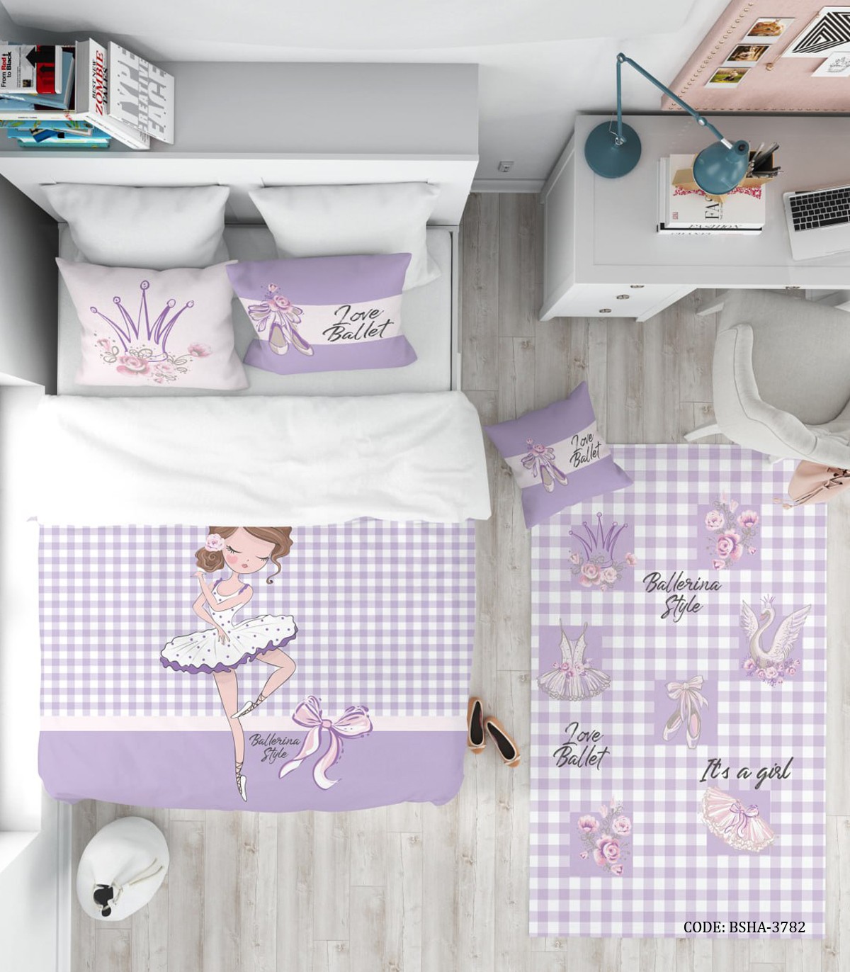 روتختی یاسی کودک دخترانه طرح بالرین مدل Ballerina Style