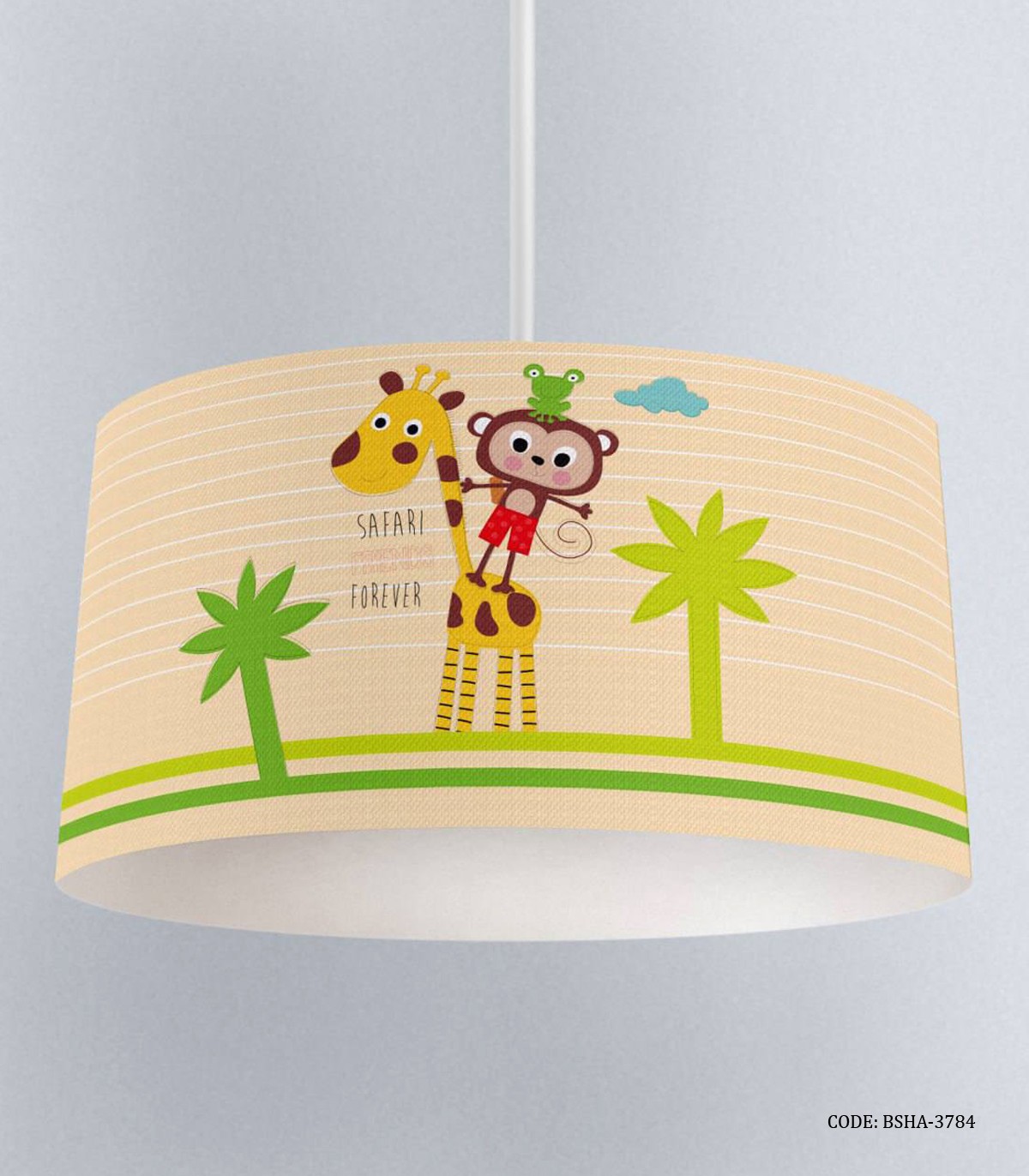 لوستر اتاق پسرانه طرح زرافه و میمون مدل Friends Forever