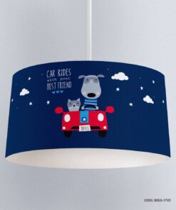 لوستر اتاق پسرانه طرح سگ و گربه مدل Drive with Best Friends